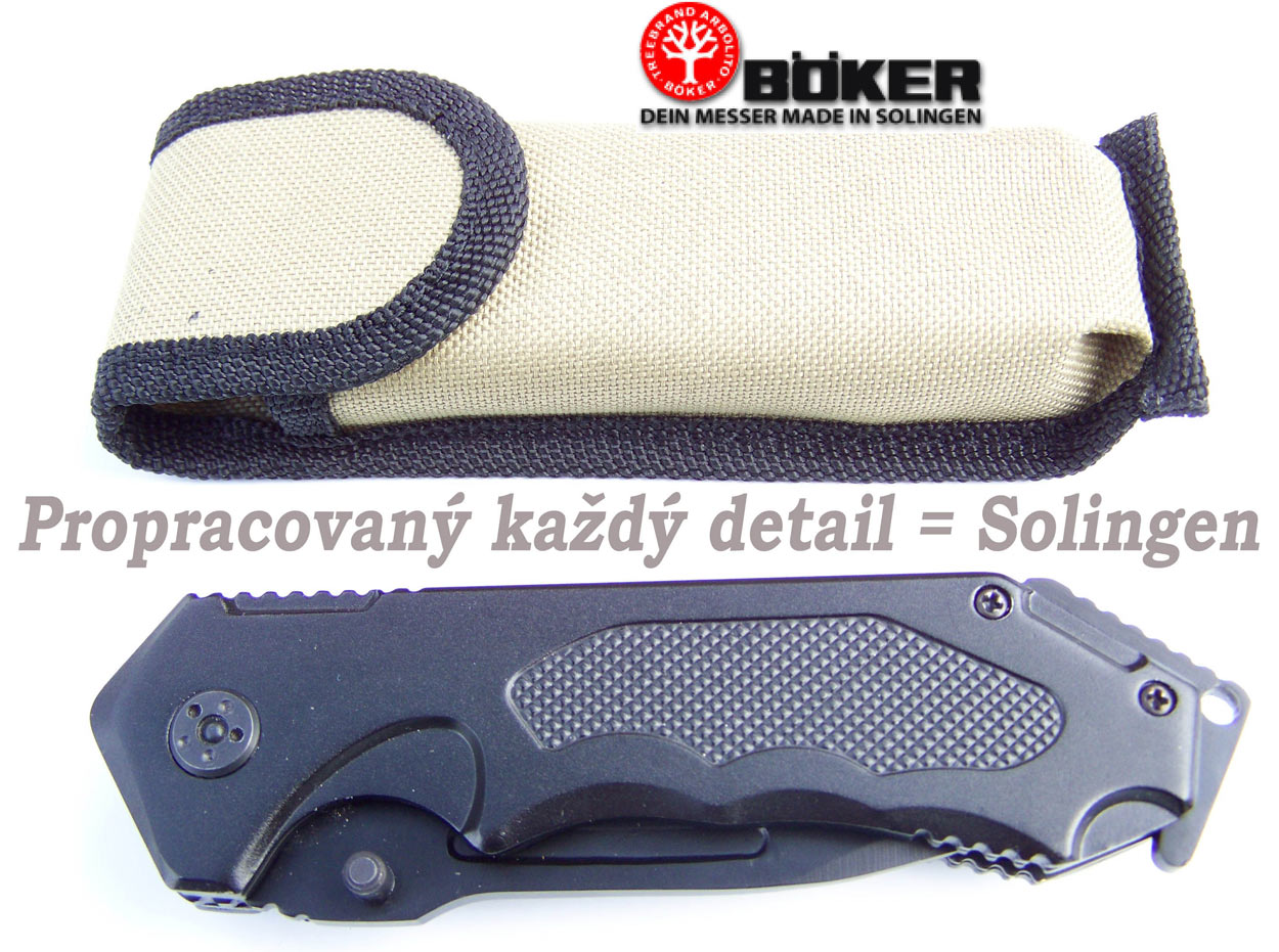 Nůž zavírací BŐKER ® - Solingen-Army střih s klipsem, Tanto čepel. - Image 12