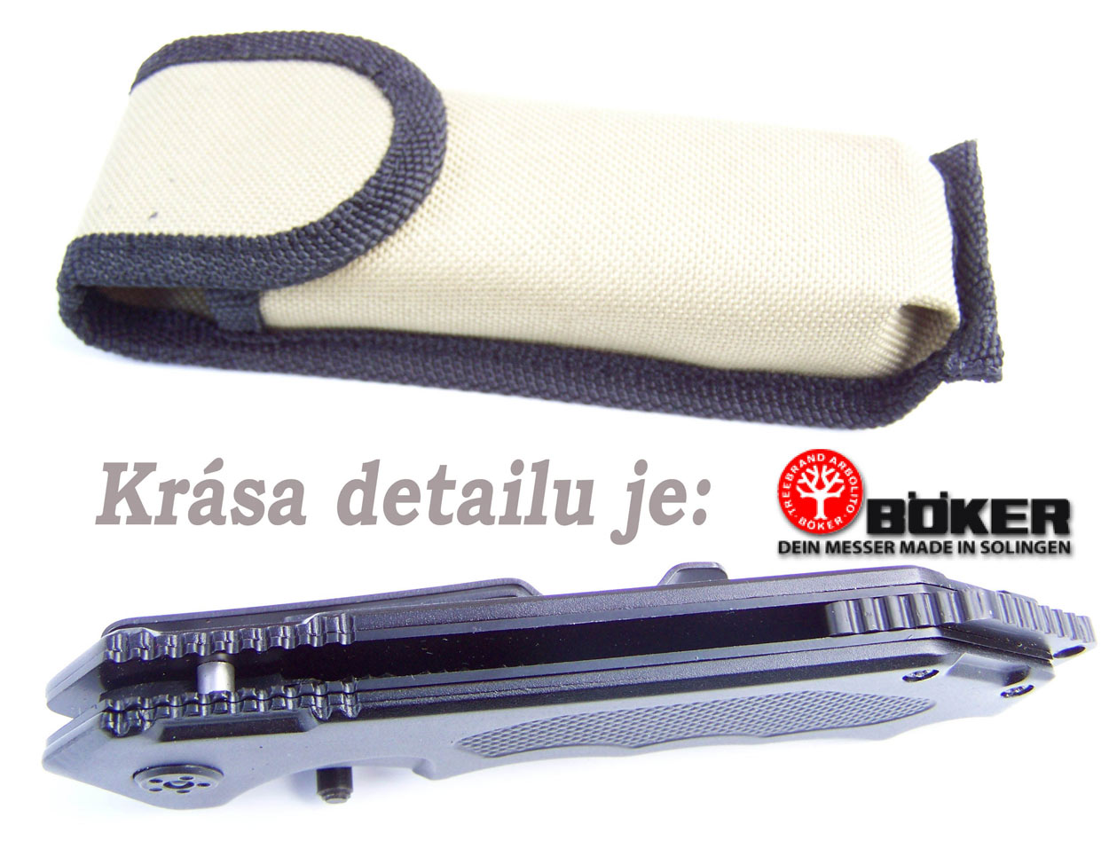 Nůž zavírací BŐKER ® - Solingen-Army střih s klipsem, Tanto čepel. - Image 11