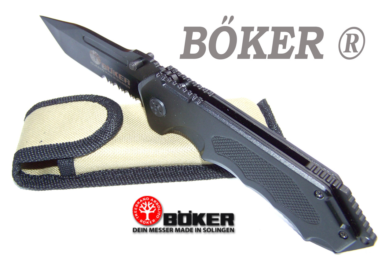 Nůž zavírací BŐKER ® - Solingen-Army střih s klipsem, Tanto čepel. - Image 7
