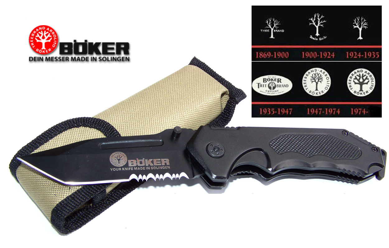 Nůž zavírací BŐKER ® - Solingen-Army střih s klipsem, Tanto čepel. - Image 3