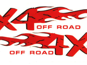 Párové samolepky imitace airbrush-4x4 OFF Road-malý RED.