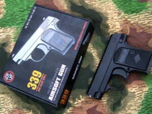 Airsoftová pistole, kovové tělo mod.339 cal.6mm.