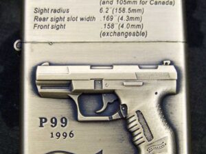 Benzinový zapalovač - devítka Walther P99. K