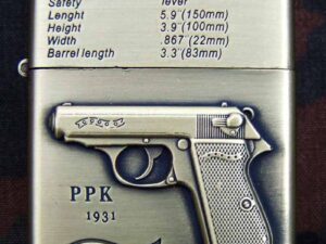 Benzinový zapalovač - 7,65mm Walther PPK.