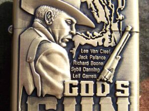 Benzinový zapalovač - Western film God´s Gun - Božská zbraň.