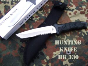 Hunting Knife silver masivní dýka s tanto čepelí.