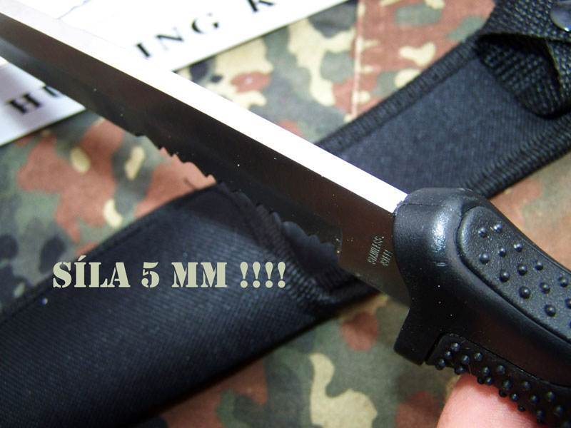 Hunting Knife silver masivní dýka s tanto čepelí. - Image 4