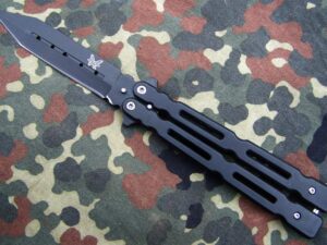 Motýlkový celokovový nůž Benchmade 22cm s klipsem pro nošení