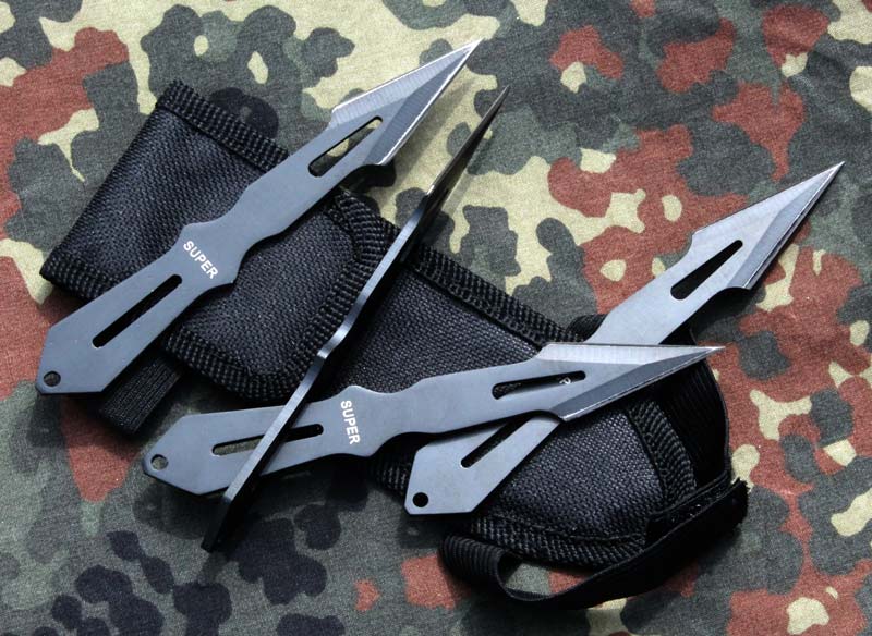 Sada 4 vrhacích nožů Hero Edge v pouzdře na ruku. - Image 6