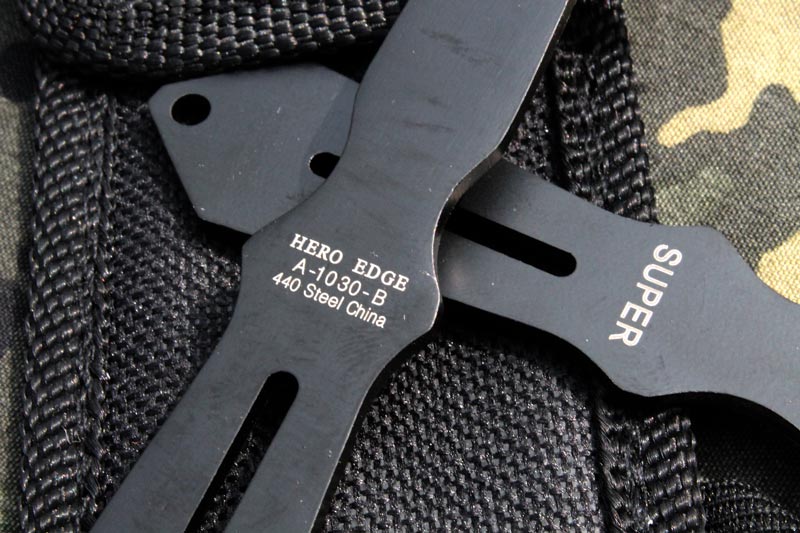 Sada 4 vrhacích nožů Hero Edge v pouzdře na ruku. - Image 4