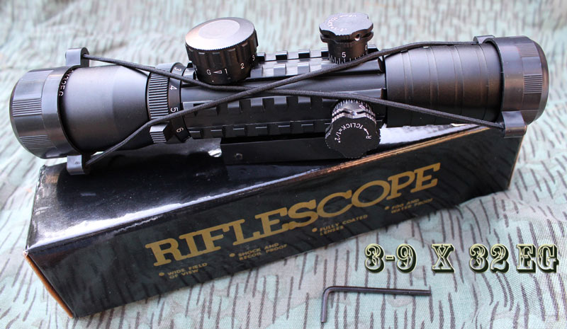 Krátká SHORT optika puškohled Riflescope 3-9x32 EG RED/GREEN světlo.