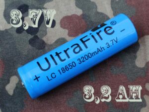 Náhradní akku pro Police svítilny - UltraFire LC18650 3,7V/3,2Ah.