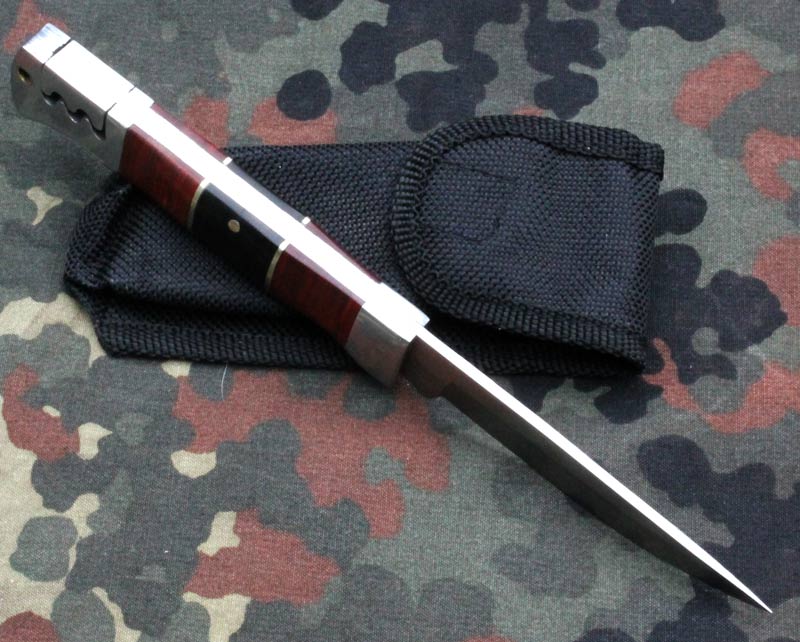 Kapesní zavírací nožík chrom ocel dřevo 175mm. - Image 4