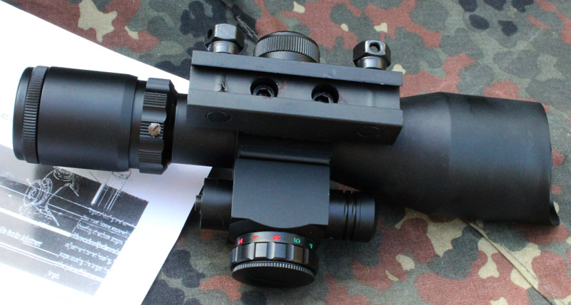 Puškohled a laser SHORT RIFLESCOPE 2,5-10 x40 Ultra krátký 205mm. - Image 20