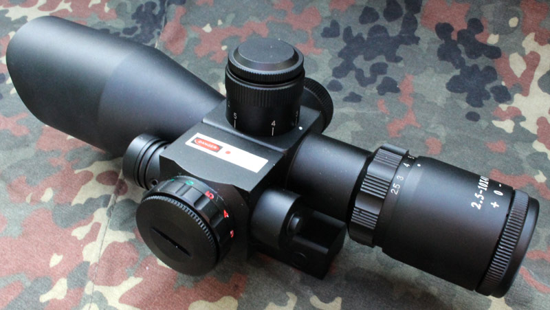 Puškohled a laser SHORT RIFLESCOPE 2,5-10 x40 Ultra krátký 205mm. - Image 15