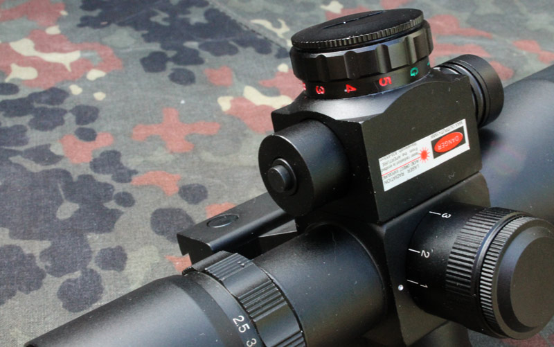 Puškohled a laser SHORT RIFLESCOPE 2,5-10 x40 Ultra krátký 205mm. - Image 5