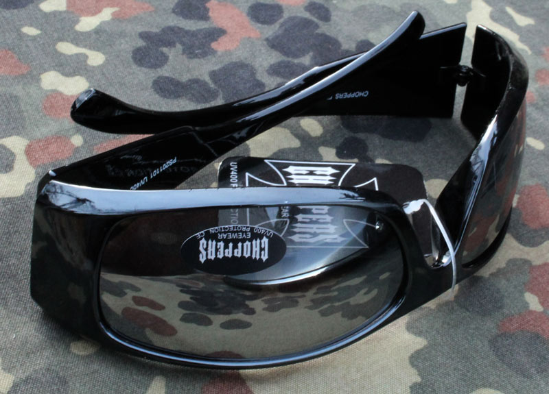 Černé tmavé brýle Choppers s UV filterem. - Image 2