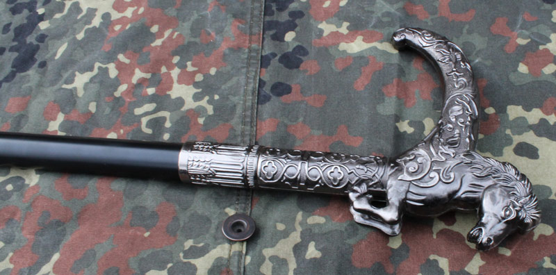 Hůl vycházková Mackie-messer kůň - skrytý nůž. - Image 5