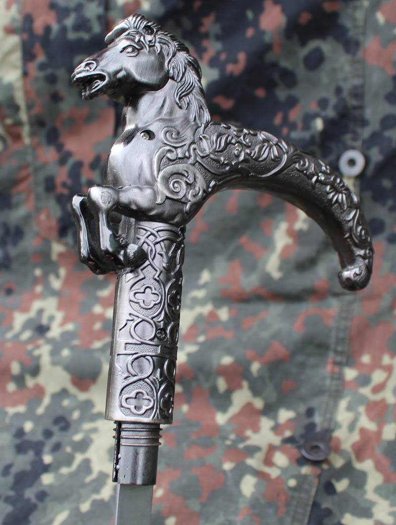 Hůl vycházková Mackie-messer kůň - skrytý nůž. - Image 3