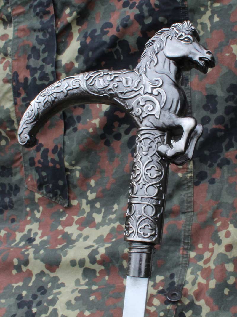Hůl vycházková Mackie-messer kůň - skrytý nůž. - Image 2