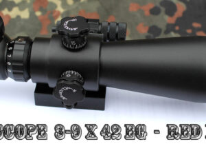 Krátký puškohled a laser 3-9x42 EG s Quick release.
