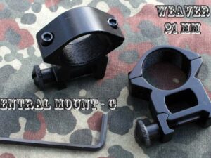 Dvoudílná duralová montáž pro puškohled na Weaver 21mm-střední výška G.