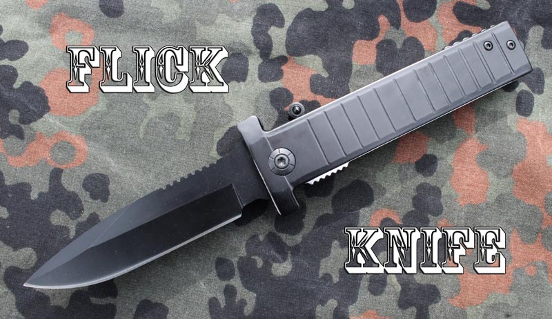 Rychlootevírací Flick Knife, masivní páčkový vystřelovák 220mm.