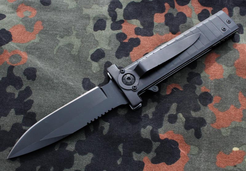 Rychlootevírací Flick Knife, masivní páčkový vystřelovák 220mm. - Image 3