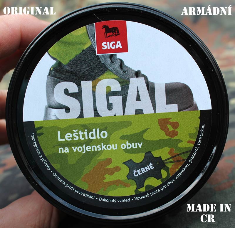 Leštidlo na boty SIGAL černé 250g Orig.česká výroba.