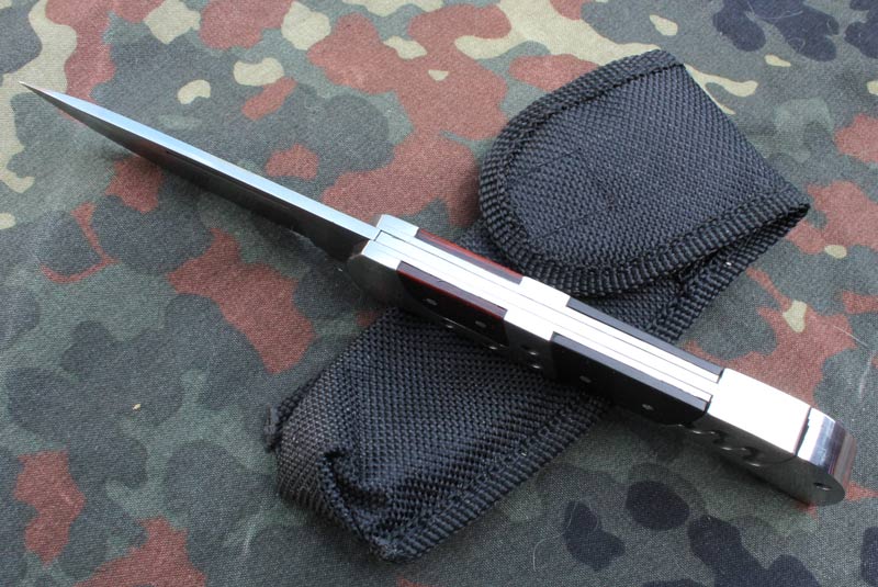 Kapesní zavírací nožík chrom ocel dřevo 175mm. - Image 5