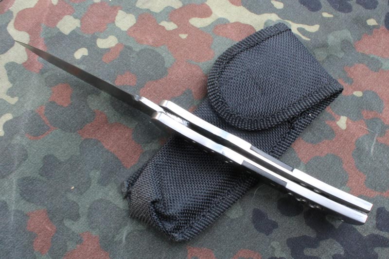 Kapesní zavírací nožík chrom ocel dřevo 175mm. - Image 2