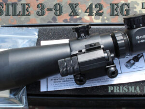  Krátký puškohled a laser Bosile 3-9x42 EG s upevněním 11mm.