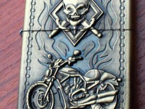 Benzinový zapalovač Chopper Motorcycle styl zippo.