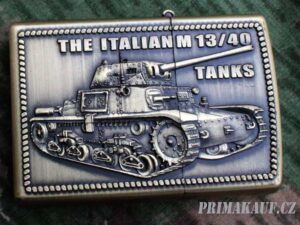 Benzinový zapalovač The Italian Tanks M13/40 styl zippo.