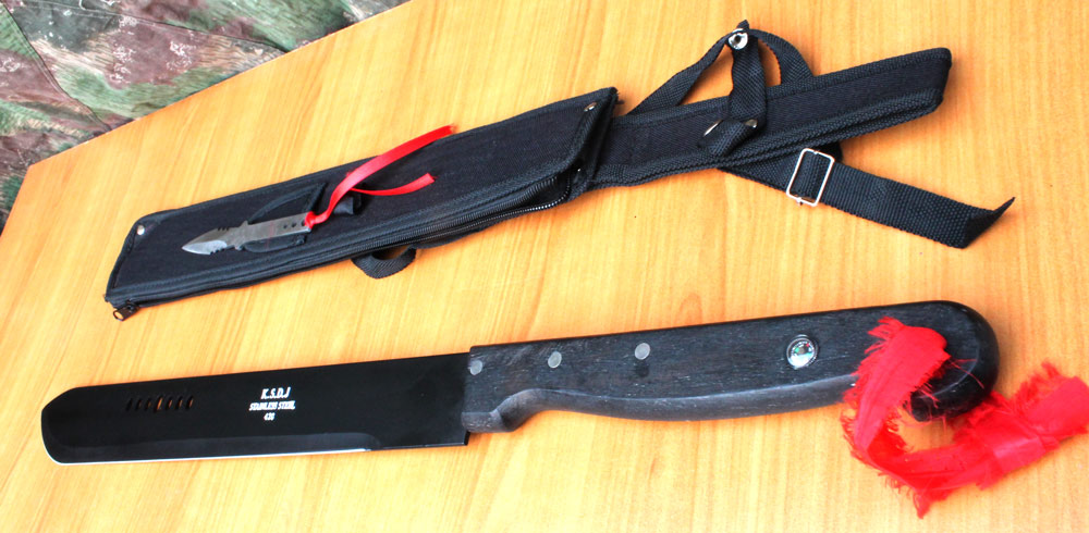 Mačeta K.S.D.J 68cm dlouhá s házecím nožíkem. - Image 2