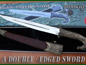 Zdobená dýka Horse A Double-edged Sword s pochvou