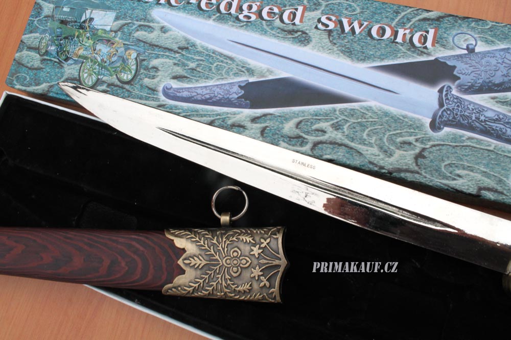 Zdobená dýka Horse A Double-edged Sword s pochvou - Image 7