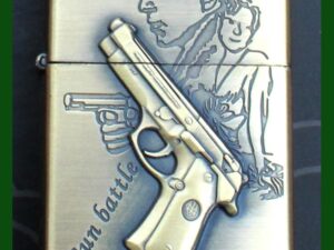 Benzinový zapalovač Gun Battle pistole styl zippo.