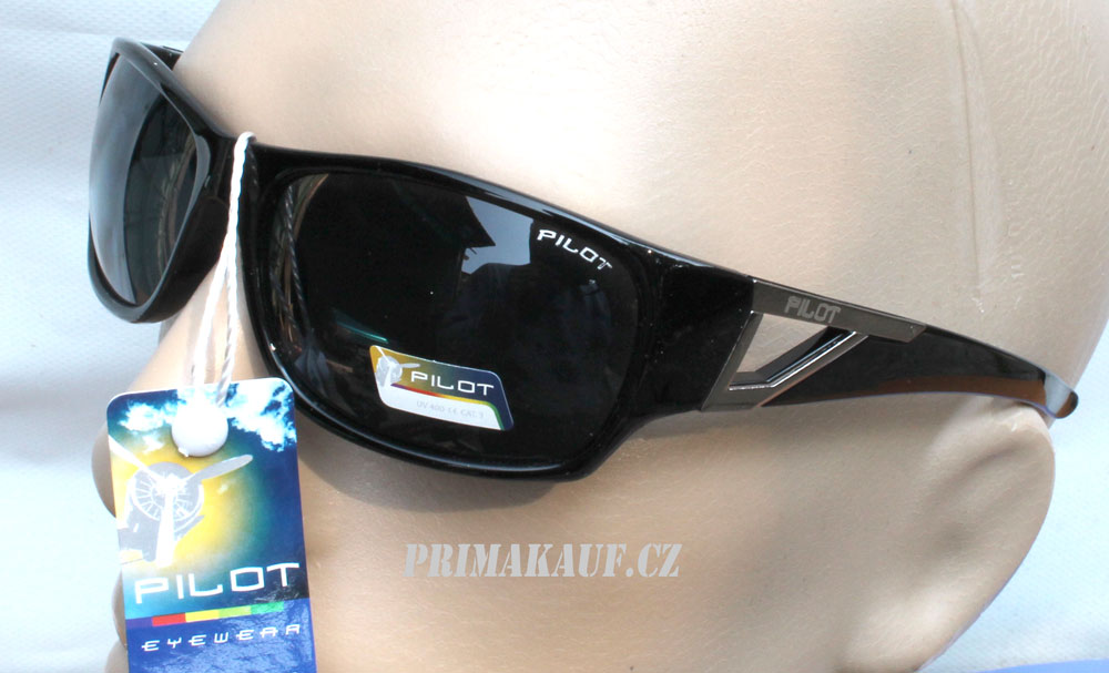 Černé sluneční brýle PILOT © s UV filterem. - Image 6