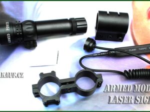 Červený laser Armed Module s držákem a dálkou.