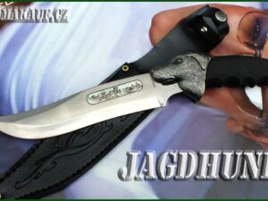Zdobená lovecká dýka Jagdhund s pochvou 33cm