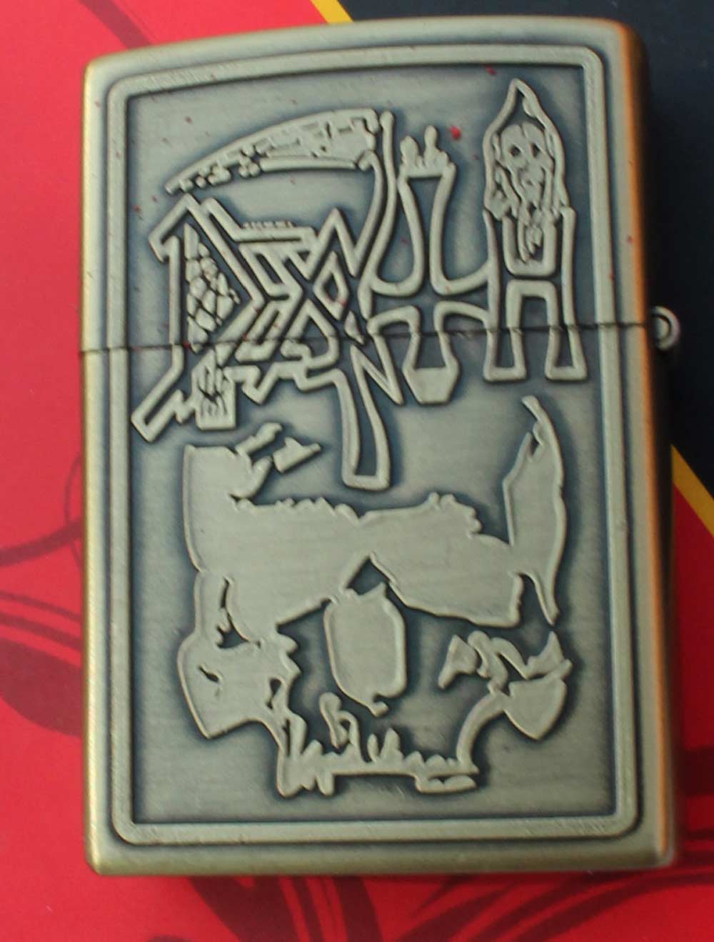 Benzinový zapalovač Smrtka s kosou styl zippo. - Image 3