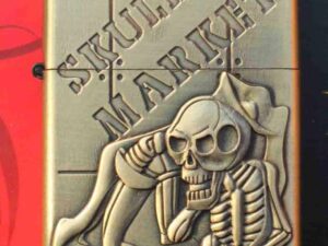 Benzinový zapalovač Skull Market styl zippo.