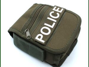 Opaskové kapsové pouzdro khaki Police.
