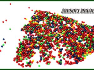 Airsoftové kuličky 200ml v balení.