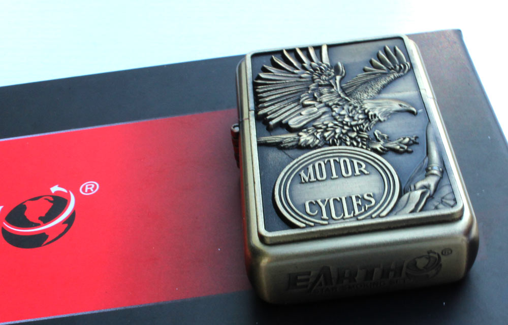Benzinový zapalovač Motor Cycles styl zippo. - Image 4