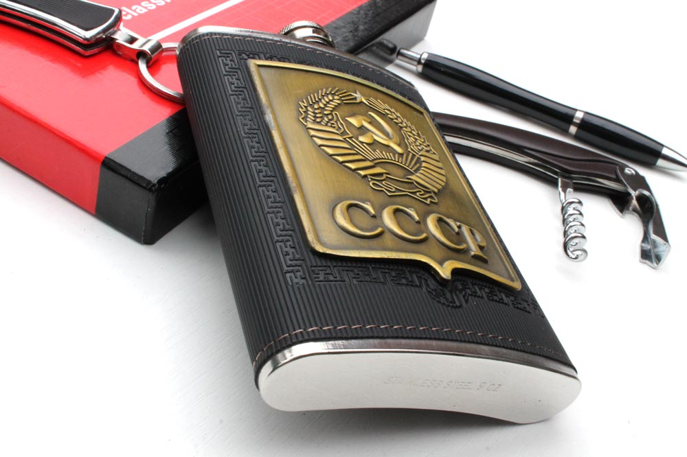 Dárková sada placatky CCCP komunista s nožíky a propiskou. - Image 10