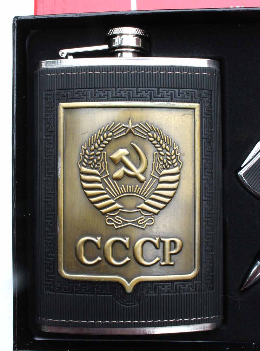 Dárková sada placatky CCCP komunista s nožíky a propiskou. - Image 6
