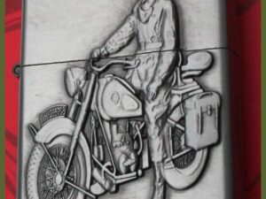 Benzinový zapalovač BMW R75 německý motocykl styl zippo.