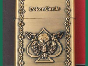 Benzinový zapalovač Poker Cards píky (spades) styl zippo.